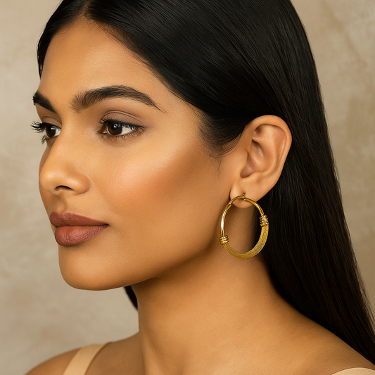 Round Golden Hoops