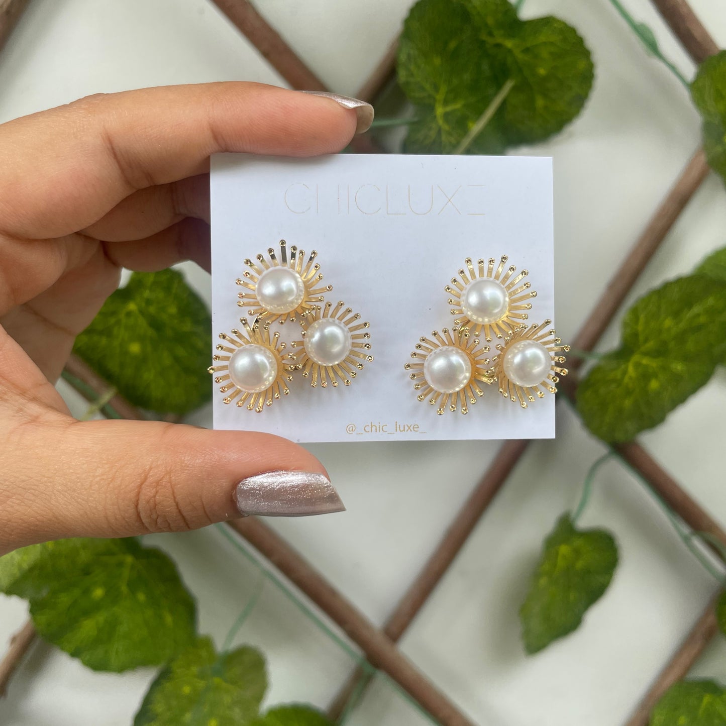 Pearl Golden Earrings