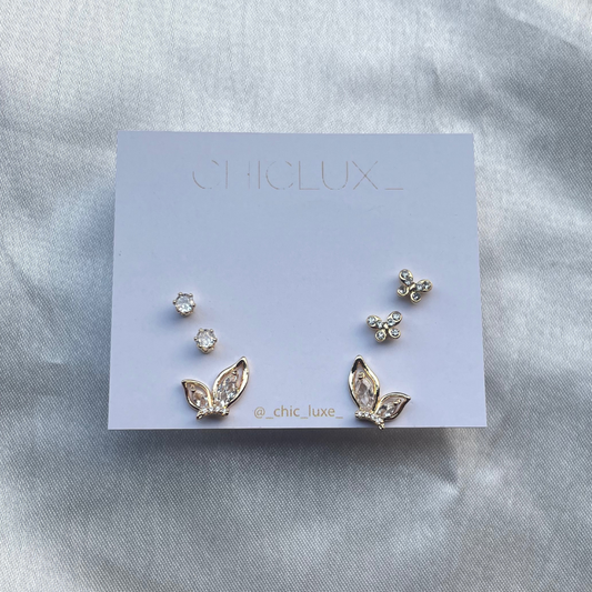 Set of 3 mini Earrings