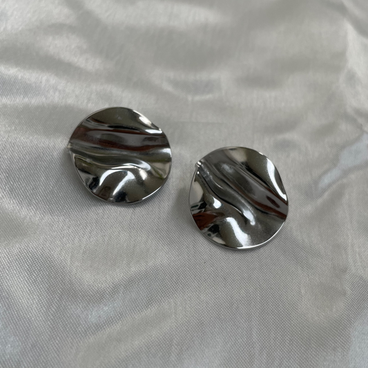 Silver Metal Earrings