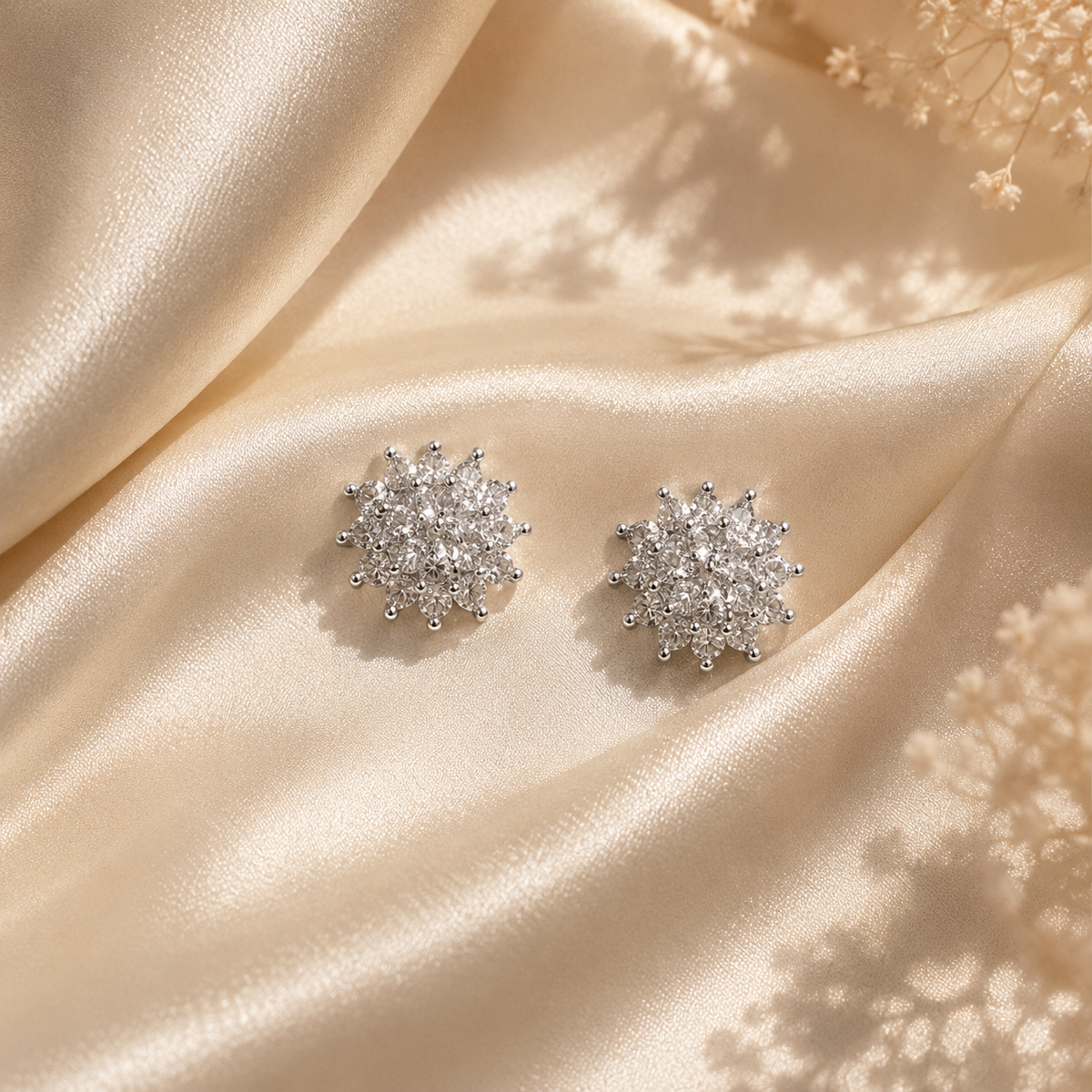Crystal Bloom Stud Earrings
