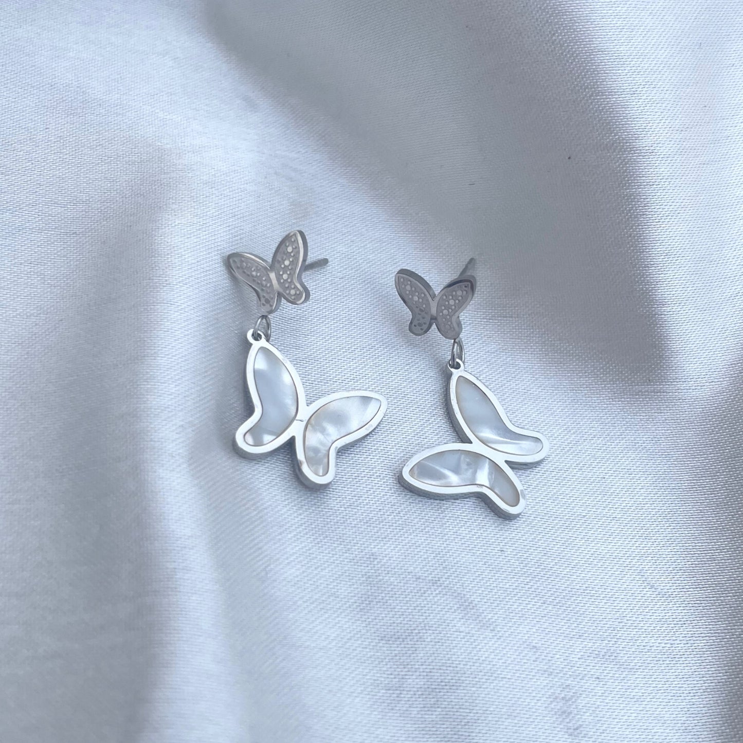 Silver Butterfly Earring