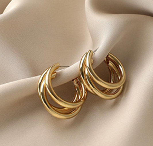 Golden Layered hoops