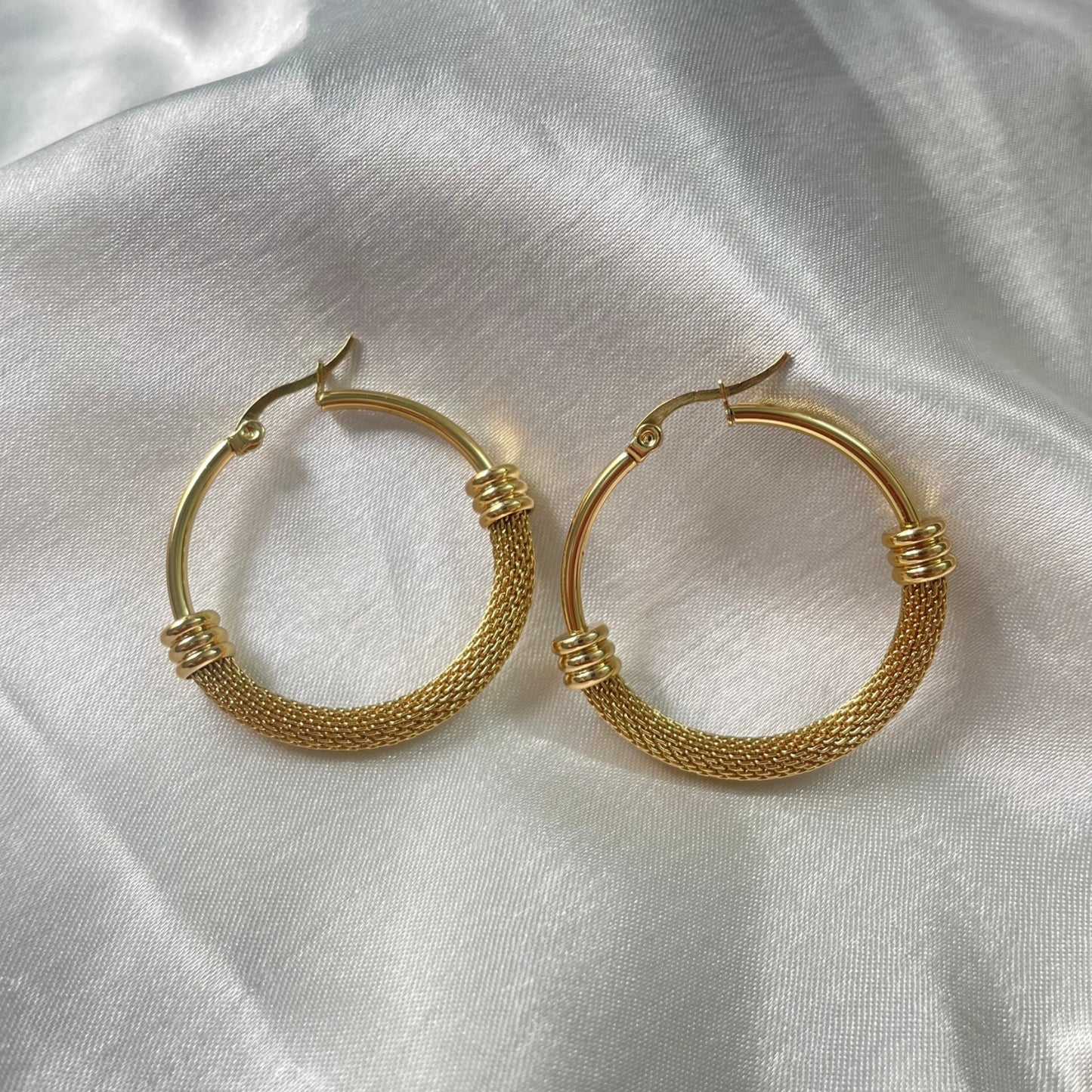 Round Golden Hoops