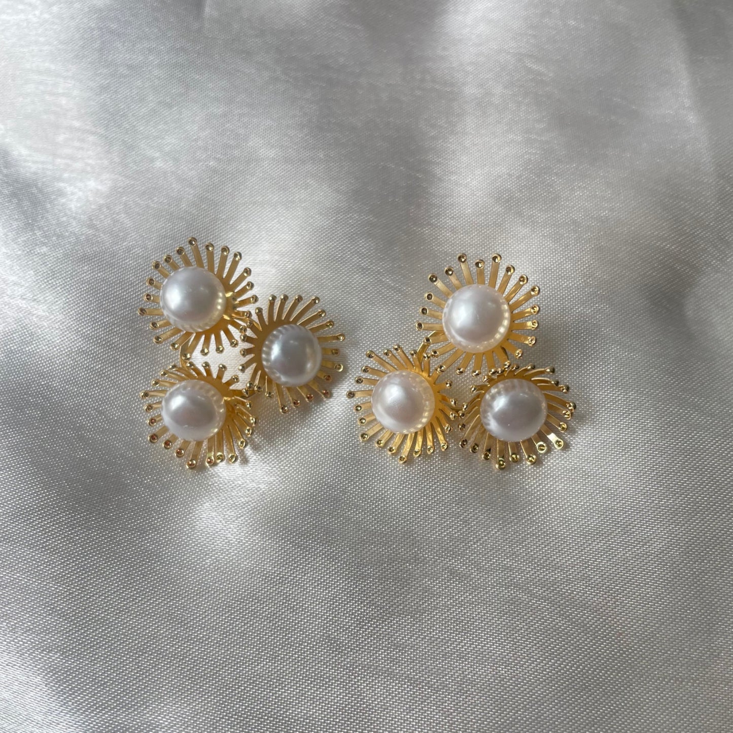 Pearl Golden Earrings